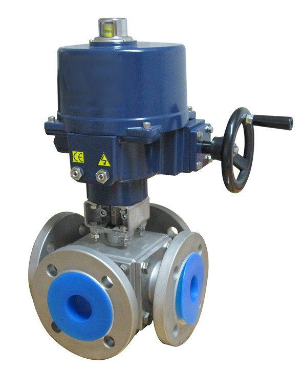 進口電動四通球閥（fá）