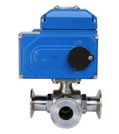 進口電動三通衛生級球閥