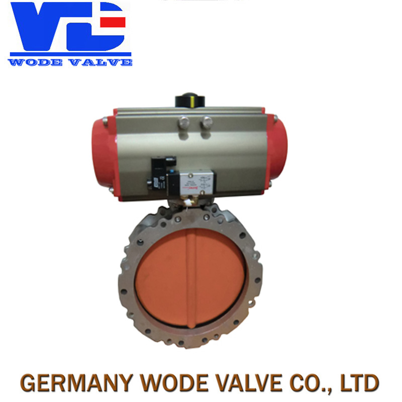 進口（kǒu）氣動粉（fěn）體（tǐ）蝶閥