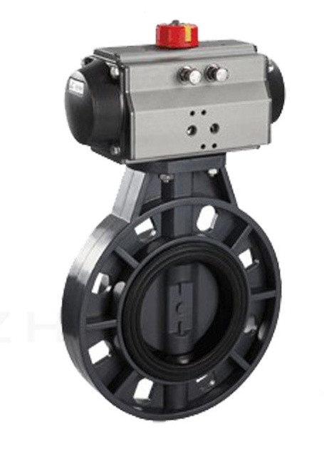 進口（kǒu）氣動UPVC蝶閥