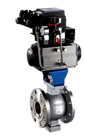 進口氣動V型調節球閥