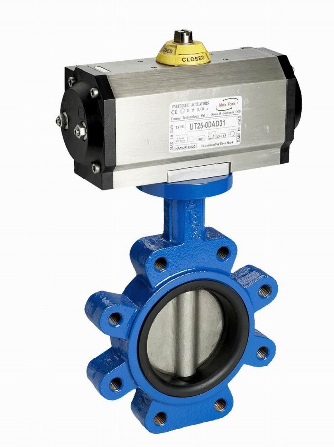 進口（kǒu）氣（qì）動對夾式軟密封（fēng）蝶閥