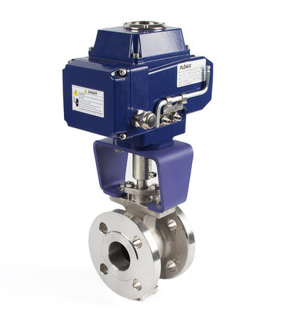 進口電動V型調節球閥