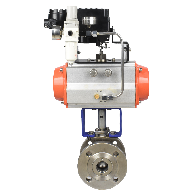 進口氣動V型調節球閥（fá）