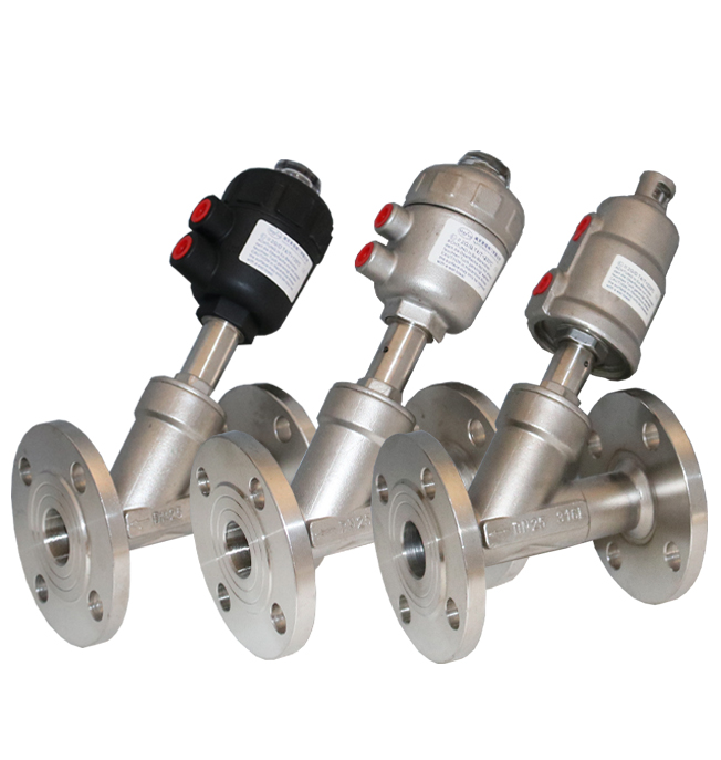 進口（kǒu）全不鏽（xiù）鋼氣動角座閥