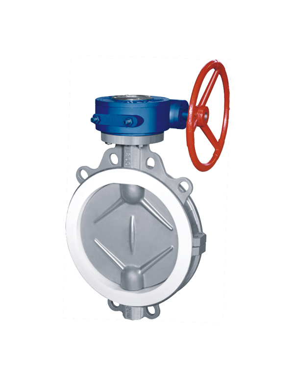 進口襯（chèn）氟對夾式（shì）蝶閥