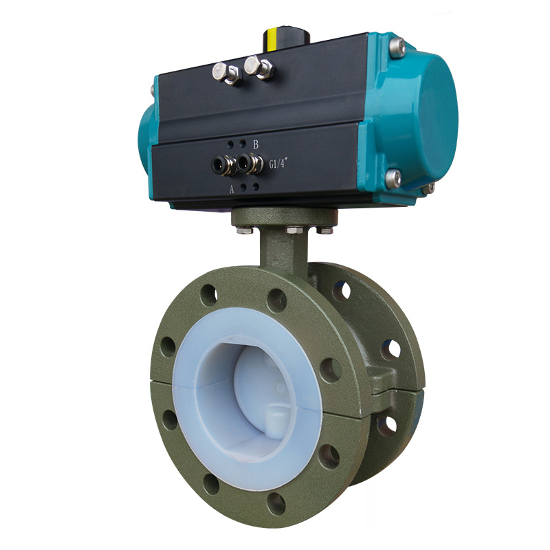 進口氣動法（fǎ）蘭襯（chèn）氟（fú）蝶（dié）閥