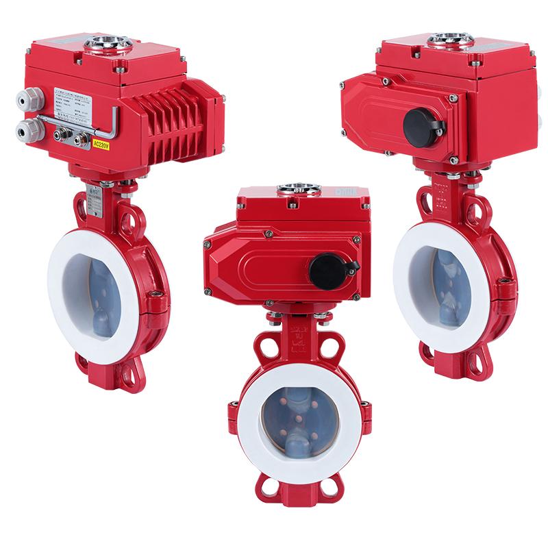 進口電動襯氟調節蝶閥